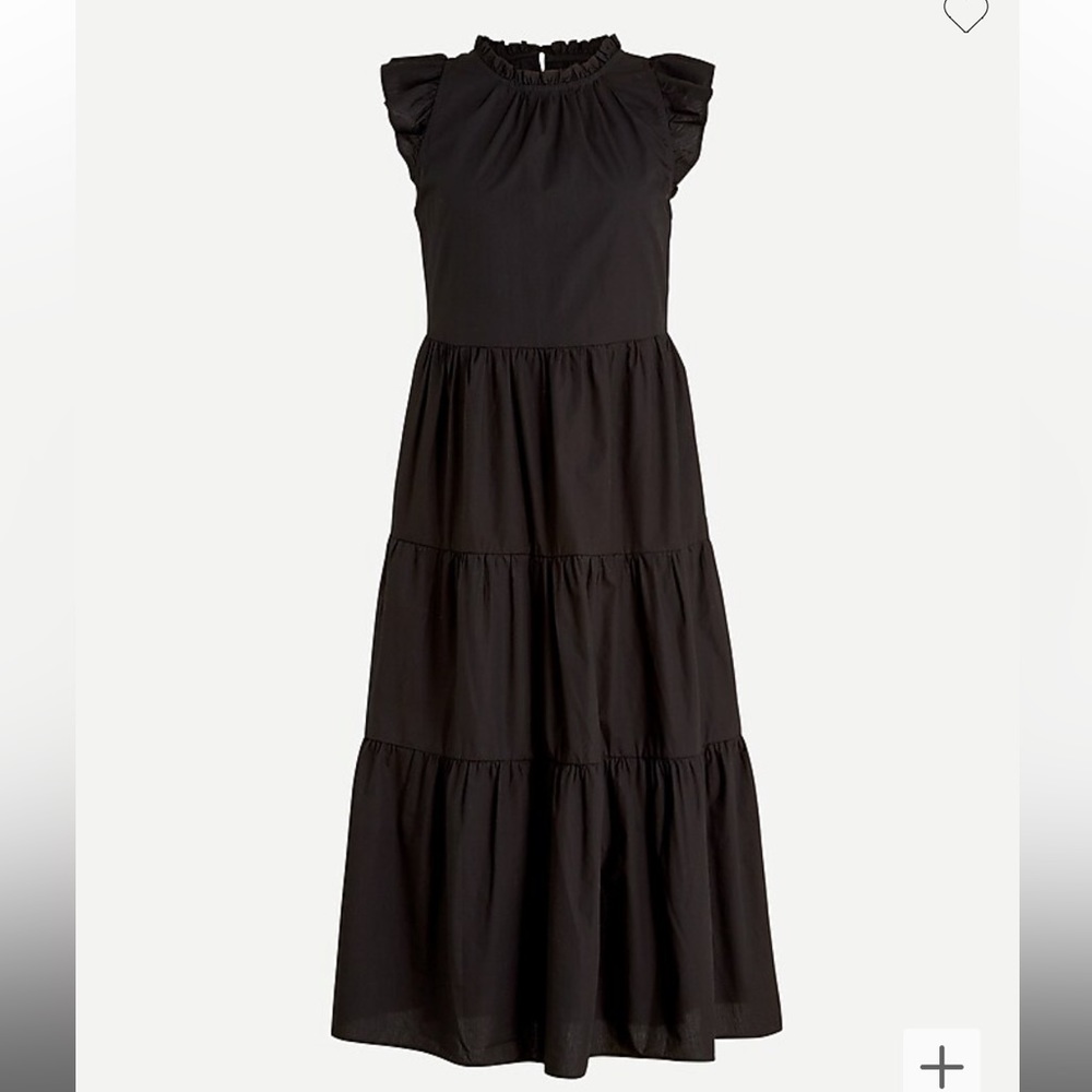 NWT ✨ J.Crew Tiered Ruffle-Sleeve Cotton Dress